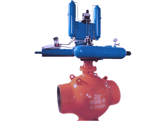 Gas liwat Oil Actuated Ball Valve